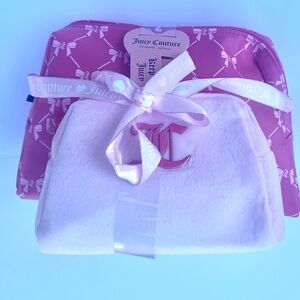 2 pcs set Pink Juicy Couture makeup bag brand new with tags
